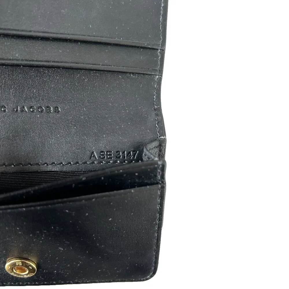 Marc Jacobs Card Case/Cardholder Black Leather Unisex 4.3